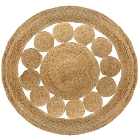 Tapis en Jute "Ajouré" 120cm Beige