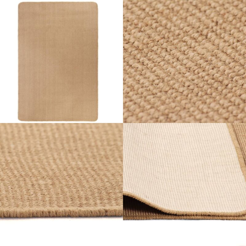 Tapis en jute avec support en latex 80x160 cm Naturel - Tapis En Jute - Tapis Naturel - Tapis Décoratif - Tapis Antistatique - Tapis Antidérapant