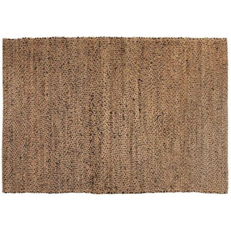 Tapis en jute et coton Elliot carbone 190 x 200 cm