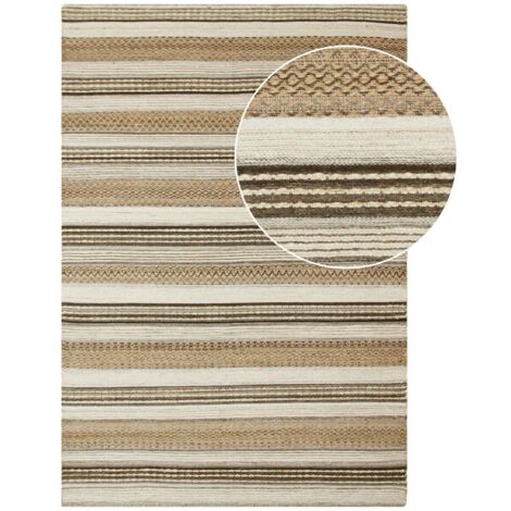 Tapis en jute et laine à motifs linéaires 200x300 cm FEZ