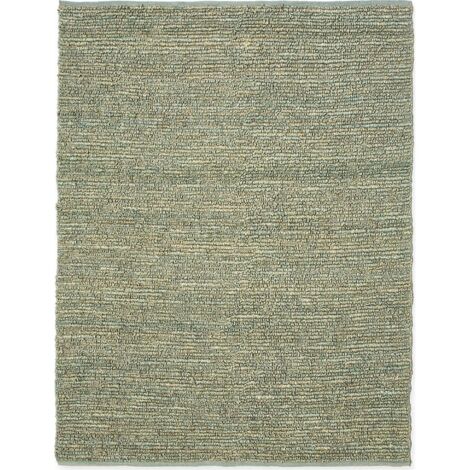 Tapis en jute gris tissé main douceur naturelle pour salon élégant - gris naturel tissé main