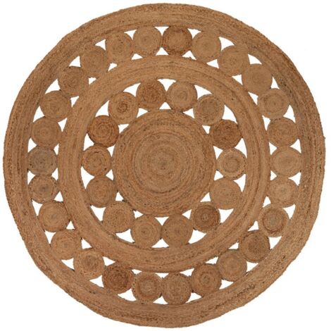 Tapis en jute marron 220x220 cm