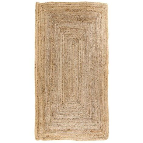 Tapis en jute tressée 135 cm - format rectangulaire, esprit bohème FEZ