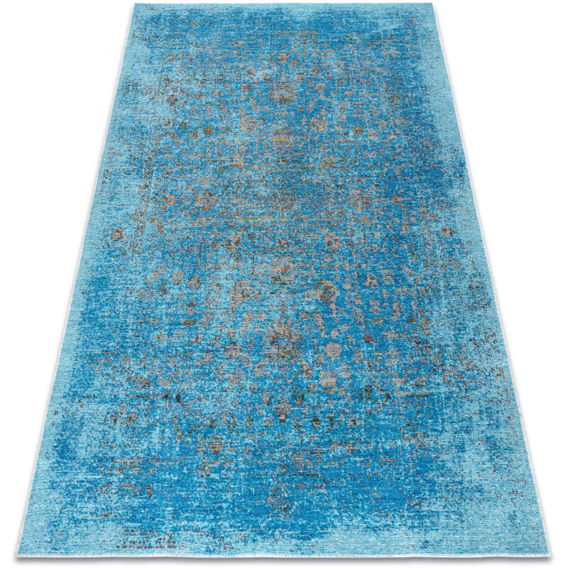 Rugsx - Tapis en laine antigua 518 75 JQ500 osta - Abstraction tissé à plat bleu blue 200x300 cm