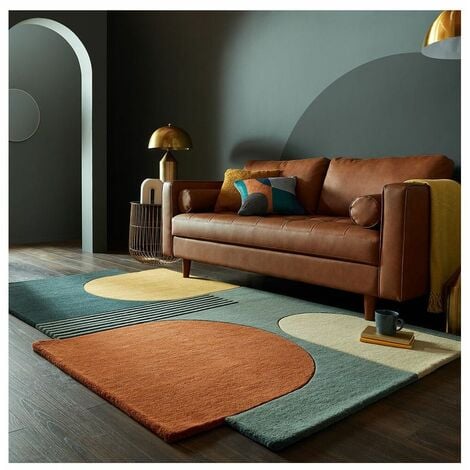 FLAIR RUGS Tapis en laine design géométrique Lozenge Multicolore 150x240