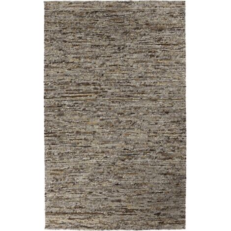 Tapis en laine et coton brun style sahara ambiance chaleureuse - brun naturel effet sahara