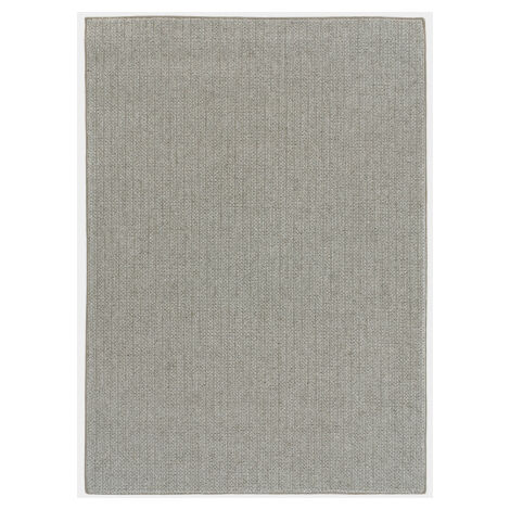Tapis en laine et polyester - Tricot - Gris clair - 80 x 150 cm
