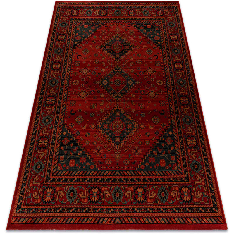 Tapis en laine KASHQAI 4345 300 oriental, cadre bordeaux red 67x130 cm