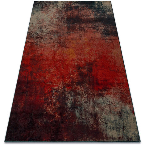 Tapis en laine OMEGA TOGO abstraction rouge red 200x300 cm