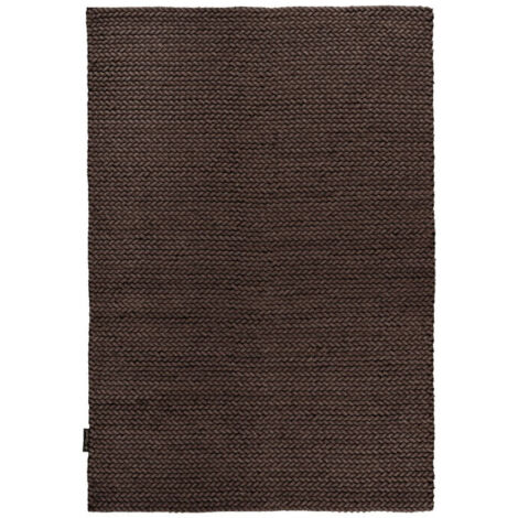 Tapis en Laine Tissé à la Main "Robbie" Marron 80 x 150 cm
