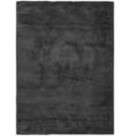Tapis en lin Nubby Noir