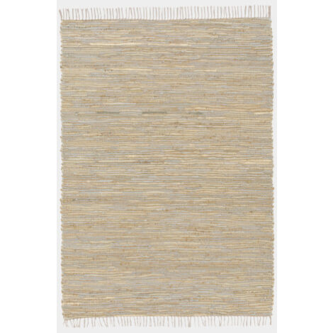 Tapis en matière recyclée - Japandi - Couleurs nudes - 120 x 170 cm