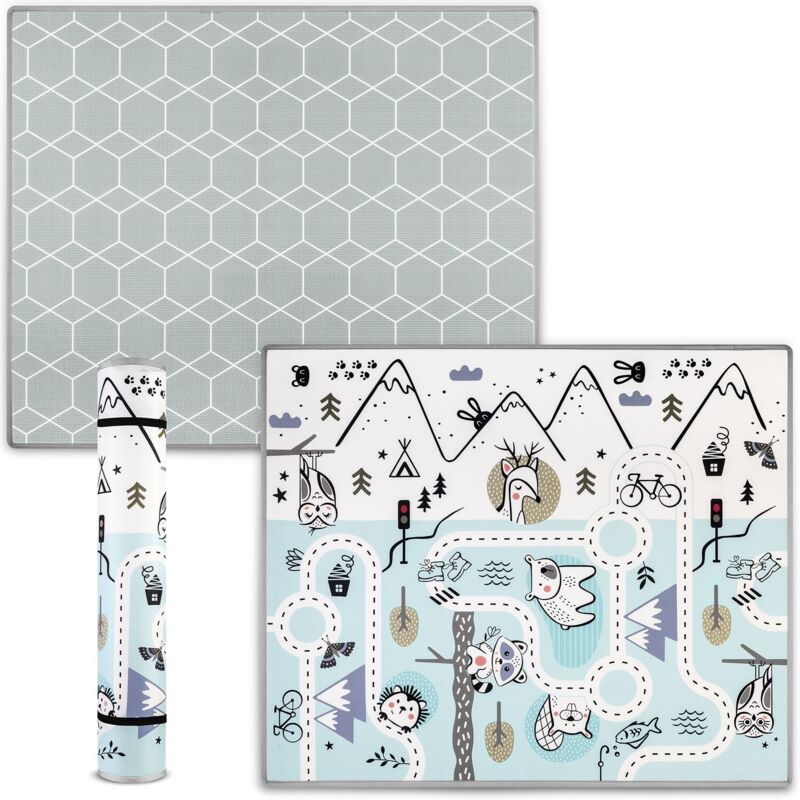 Tapis éducatif roulé en mousse 180 x 150 x 1,5 cm Nukido NK-342