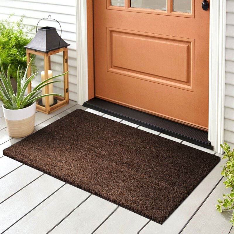 Paillasson en Fibres de Noix de Coco Marron 17 mm 100 x 100 cm