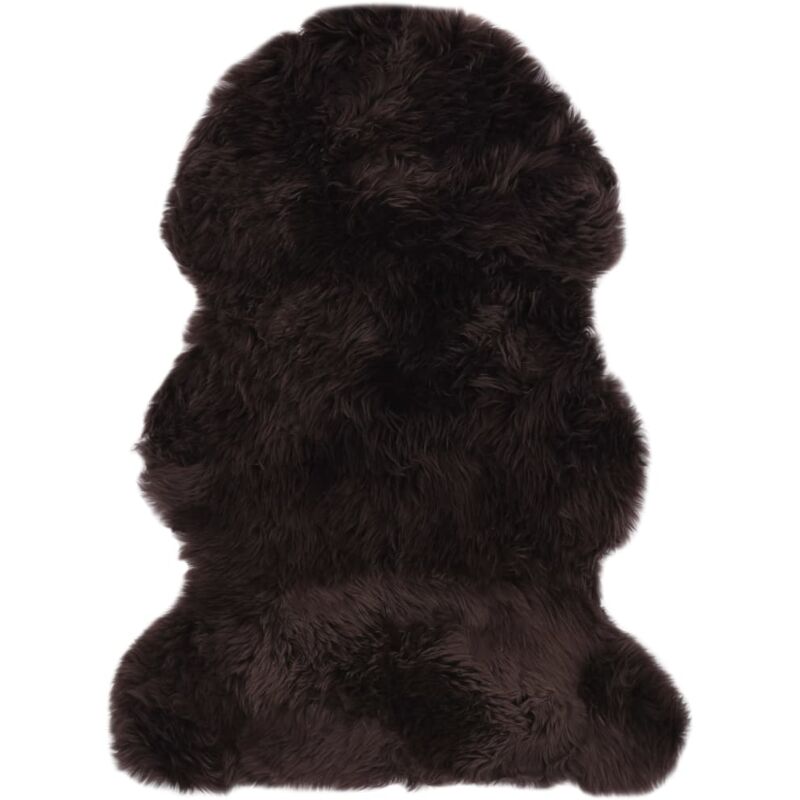 Tapis en peau de mouton 60 x 90 cm Marron Vidaxl