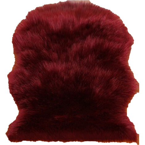 Tapis en peau de mouton, tapis poil blanc, tapis poils longs lavable en machine, chambre Bordeaux 60*90
