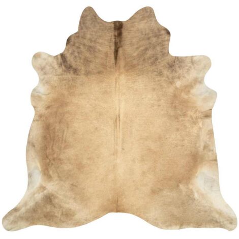 Tapis en peau de vache véritable beige 180x220 cm