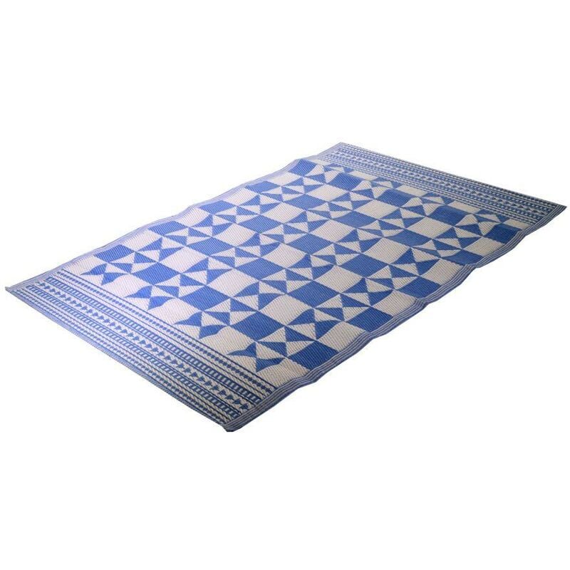 Iperbriko - Tapis polyester triangles bleus cm60x180x0,6