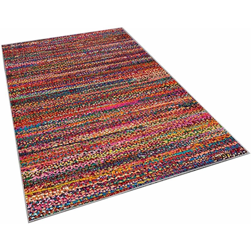 Wellhome - Tapis salon en polyester Impressionist Rouge - 80x150cm - Rouge