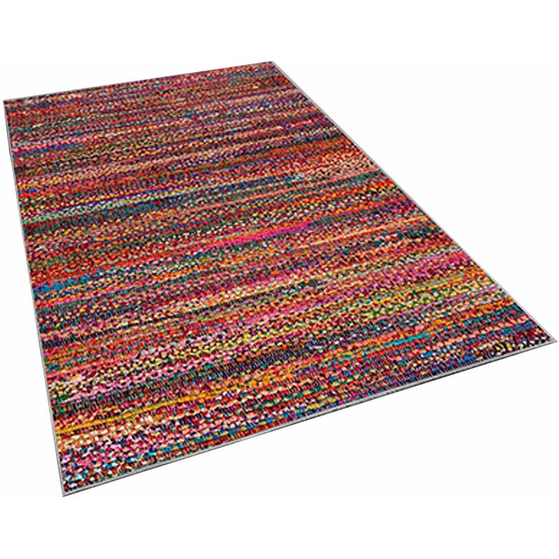 WellHome Tapis salon en polyester Impressionist Rouge - 100x150cm