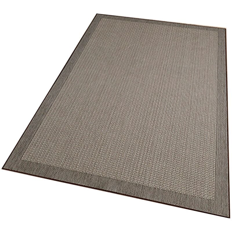 Wellhome - Tapis salon en polyester BrownRim Brun - 80x120cm - Brun