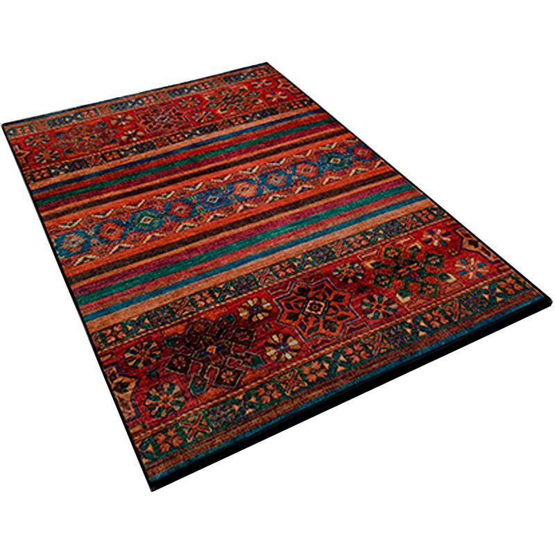 Wellhome - Tapis salon en polyester Trinket Rouge - 100x200cm - Rouge
