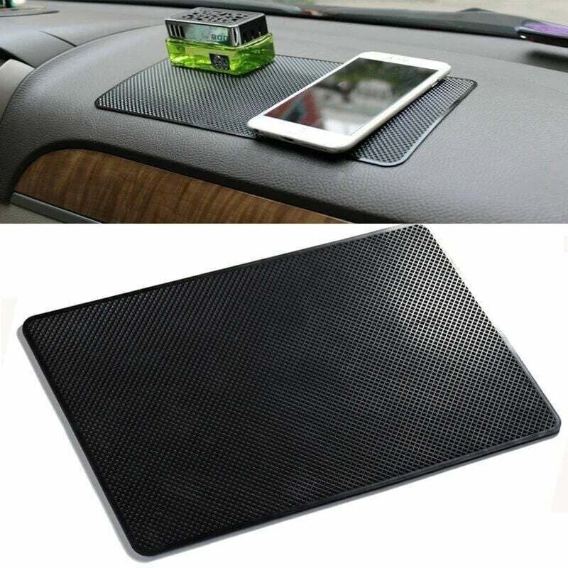 Tapis en PVC Auto antidérapant pour tableau de bord de voiture, 27x15CM, coussin de Gel collant pour support de lunettes de de téléphone, intérieur