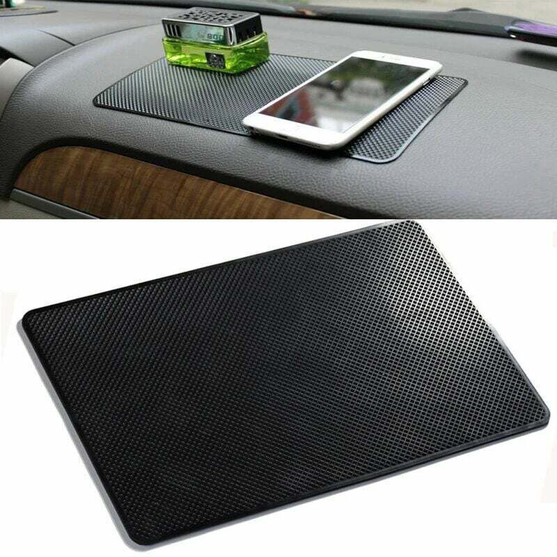 Tapis en pvc Auto antidérapant pour tableau de bord de voiture, 27x15CM, coussin de Gel collant pour support de lunettes de de téléphone, intérieur