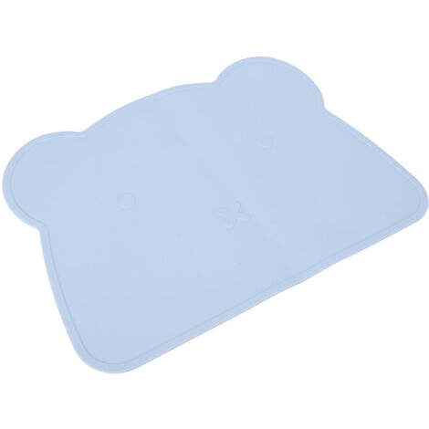Tapis en Silicone Épais Anti-Dérapant pour Table - Isolation Thermique, Design Ours Bleu pour Maison/Hôtel/Restaurant