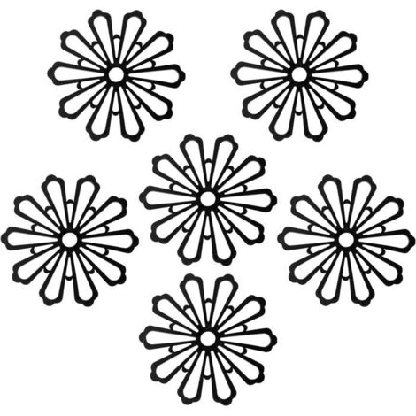 Tapis en silicone, lot de 6 supports pour maniques pour comptoir de table, isolé, flexible, antidérapant, résistant à la chaleur