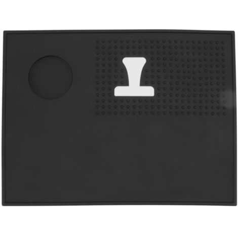Tapis en Silicone pour Café, Souple et Portable, Dessous Poli pour Cuisine de Café Noir