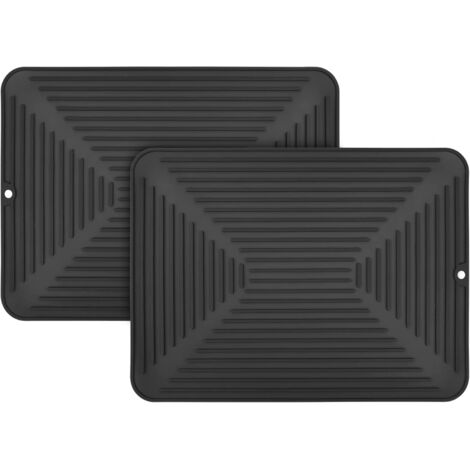 TAPIS EN SILICONE POUR ESSUIE-VAISSELLE NOIR 40x30cm