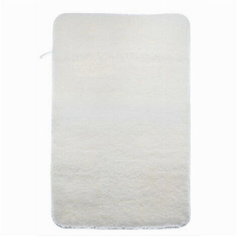 Tapis En Tissu Doux Pour Meubles De Salle De Bain 45 X 70 Cm Blanc 79921