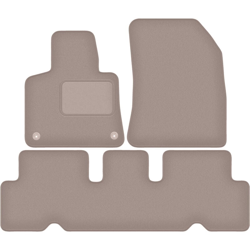 Tapis en velours beige pour Citroën C4 Grand Spacetourer 5 places (2013-2021)