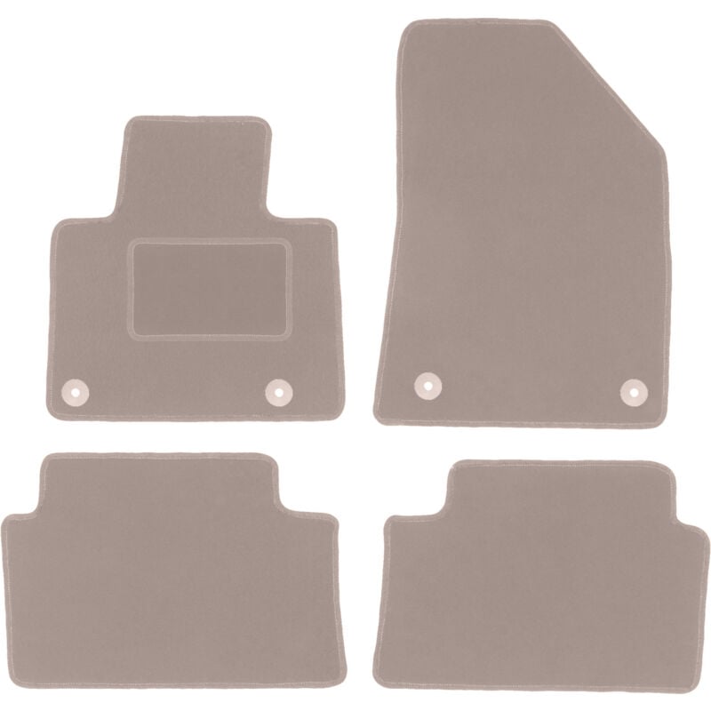 Tapis en velours beige pour : Citroën C5 II X7 liftback, berline, break, tourer (2008-2017)