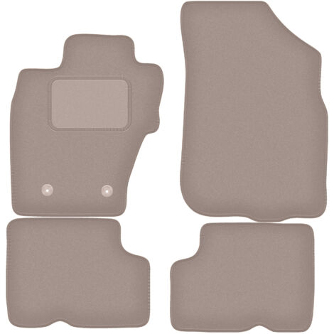 Tapis en velours beige pour : Dacia Duster I SUV 4x4 (2010-2018)