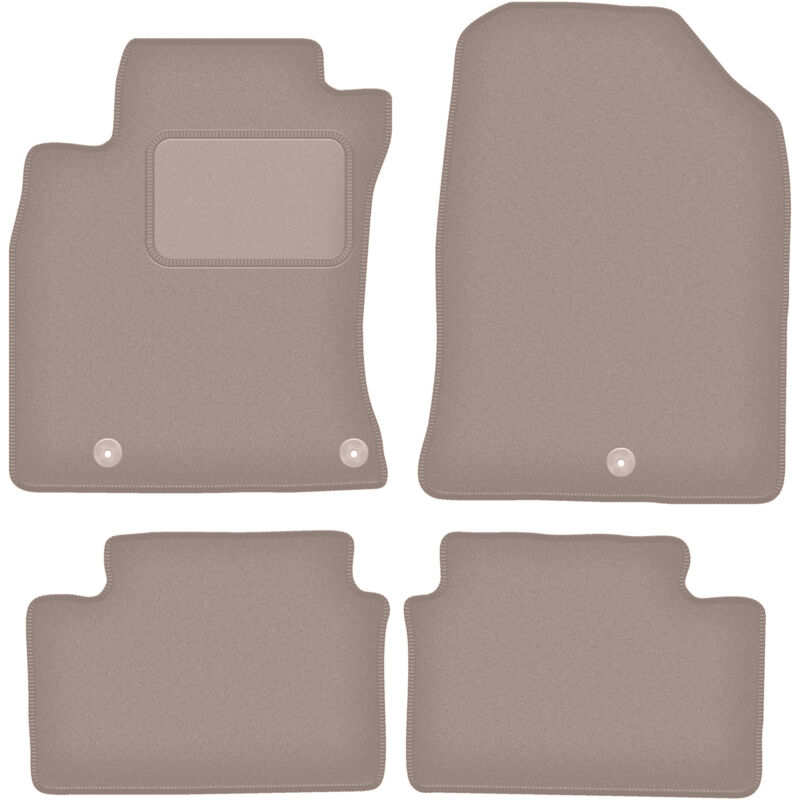 Tapis en velours beige pour Hyundai i30 III fastback, hatchback, break (2016-)