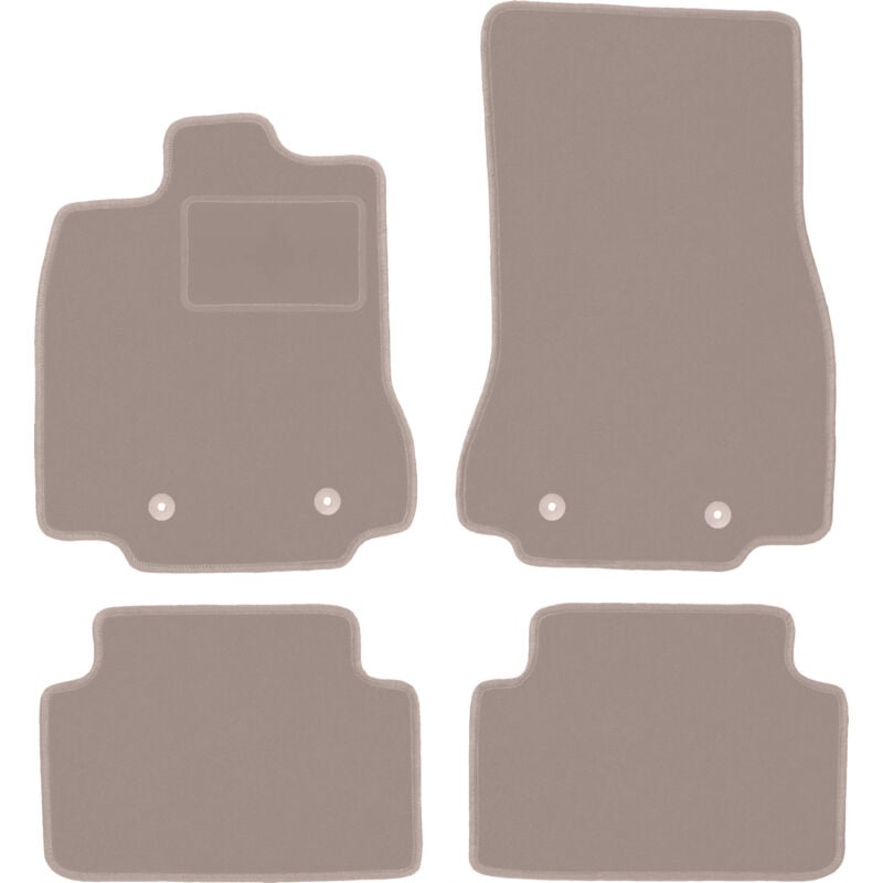 Tapis en velours beige pour : Jaguar XF I 2WD X250 berline, break (2007-2015)