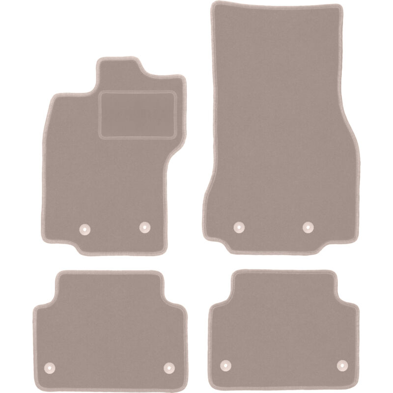 Tapis en velours beige pour : Jaguar XF I 4WD X250 berline, break (2007-2015)