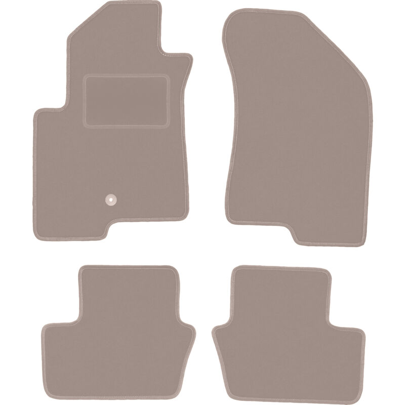 Tapis en velours beige pour Jeep Compass MK49 SUV (2007-2017)