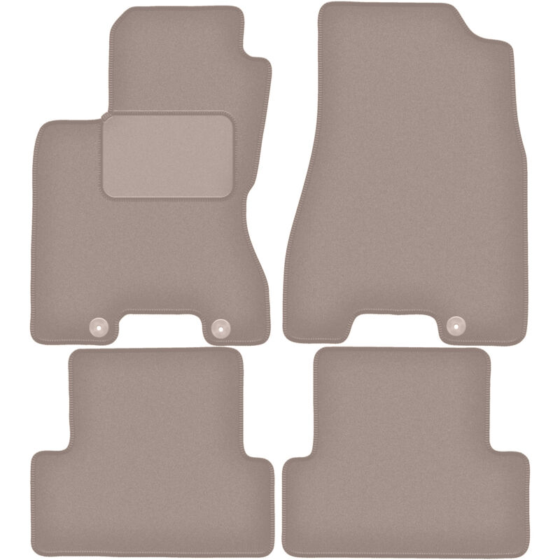 Tapis en velours beige pour : Nissan X-Trail II T31 SUV (2007-2014)