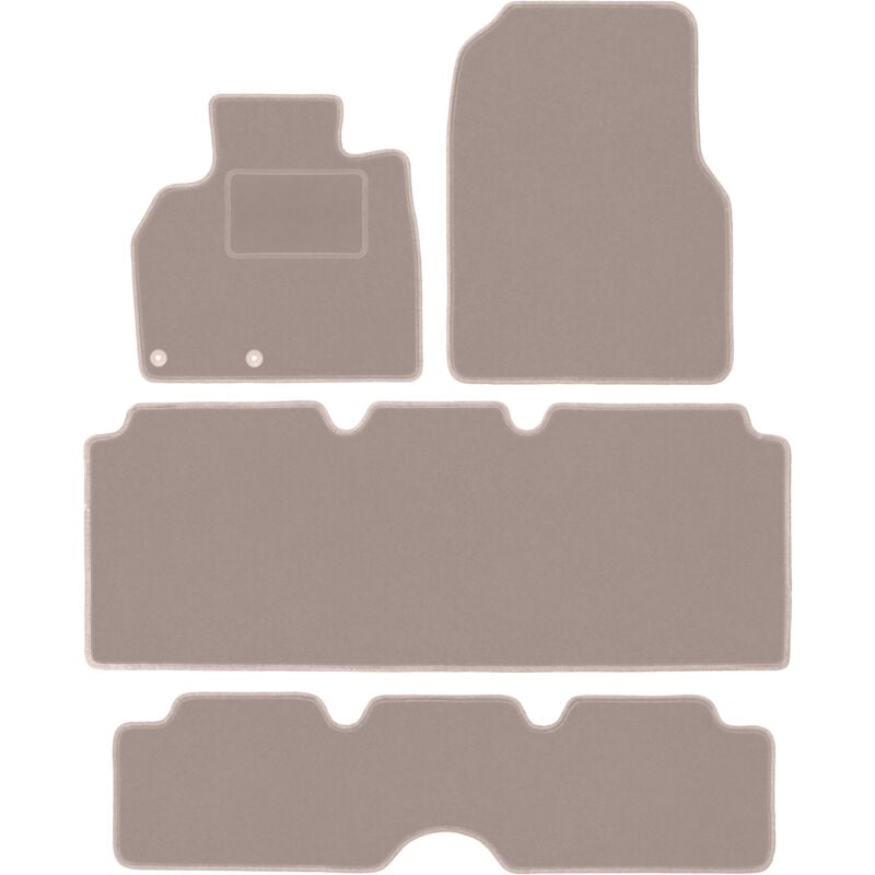 Tapis en velours beige pour : Renault Espace IV 7 places (2002-2012)