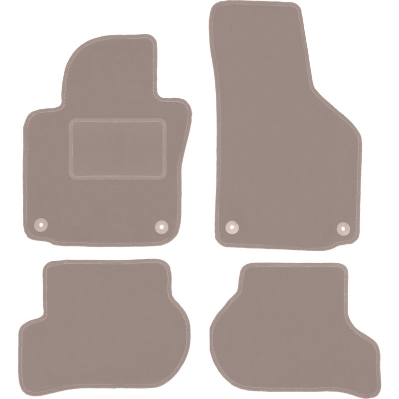 Tapis en velours beige pour : Skoda Octavia II break, liftback (2004-2013)