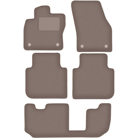 Tapis en velours beige pour Volkswagen Tiguan Allspace 7 places (2017-)