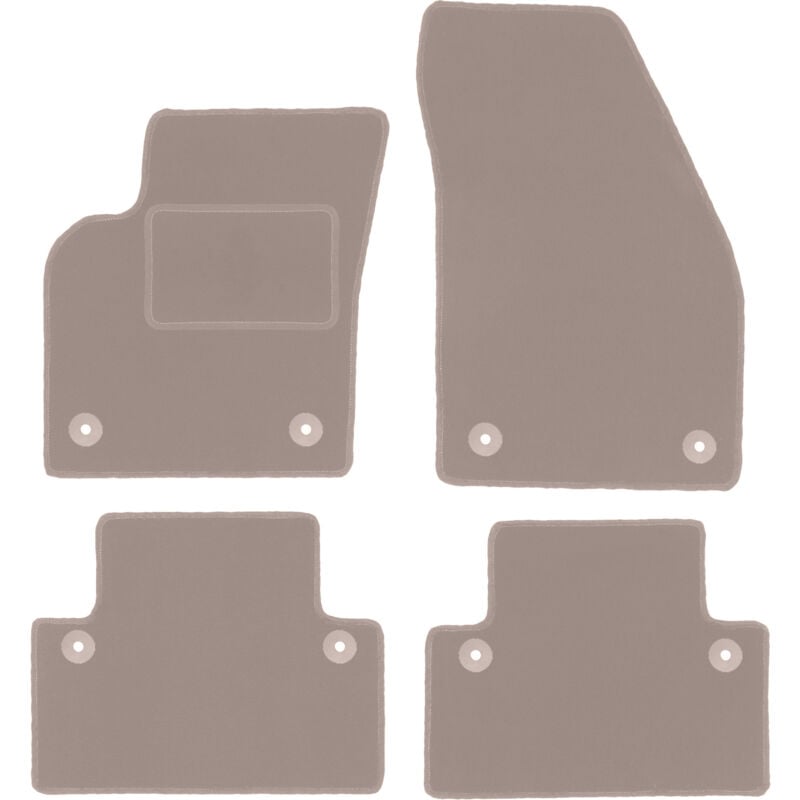 Tapis en velours beige pour : Volvo V50 break (2004-2012)