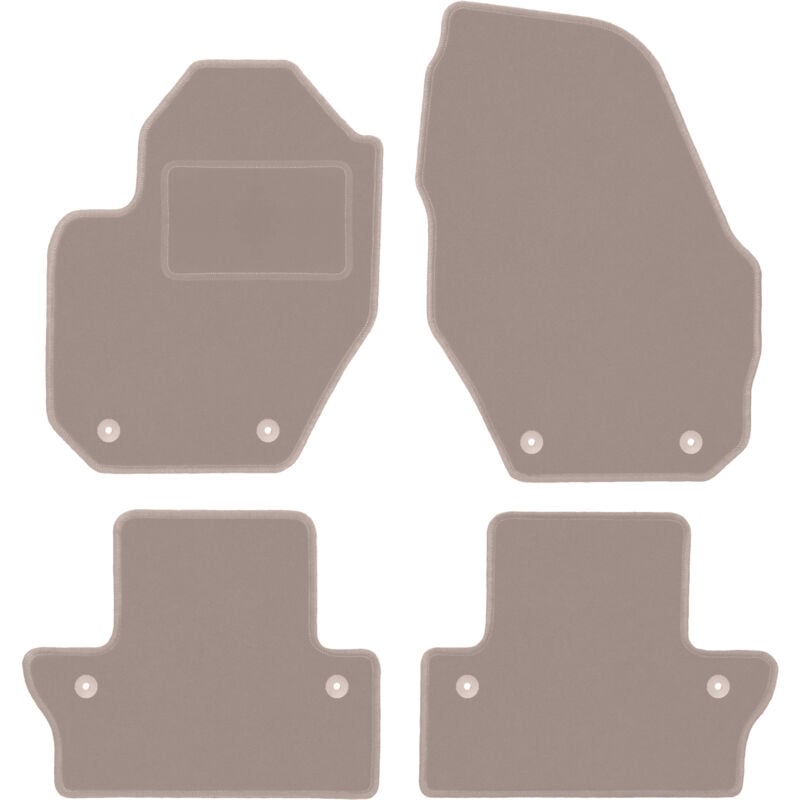 Tapis en velours beige pour : Volvo XC60 I crossover (2008-2017)