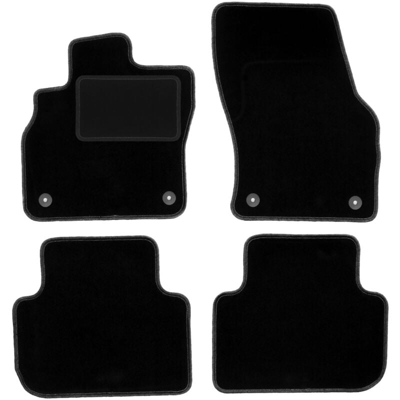 Tapis en velours noir pour : Audi Q3 II F3 SUV (2018-)