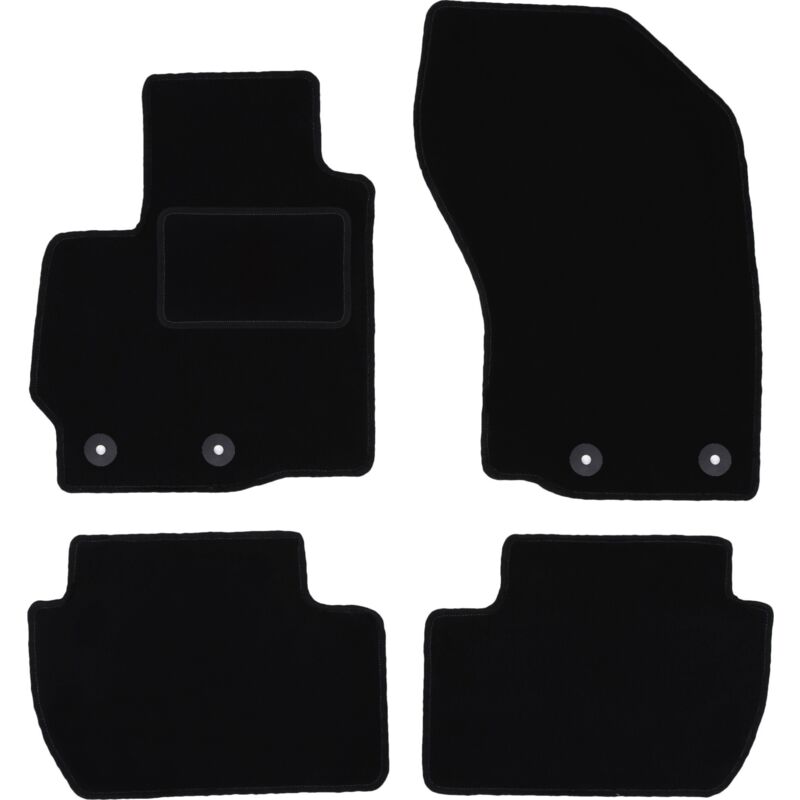 Tapis en velours noir pour : crossover Mitsubishi ASX (2010-2019)