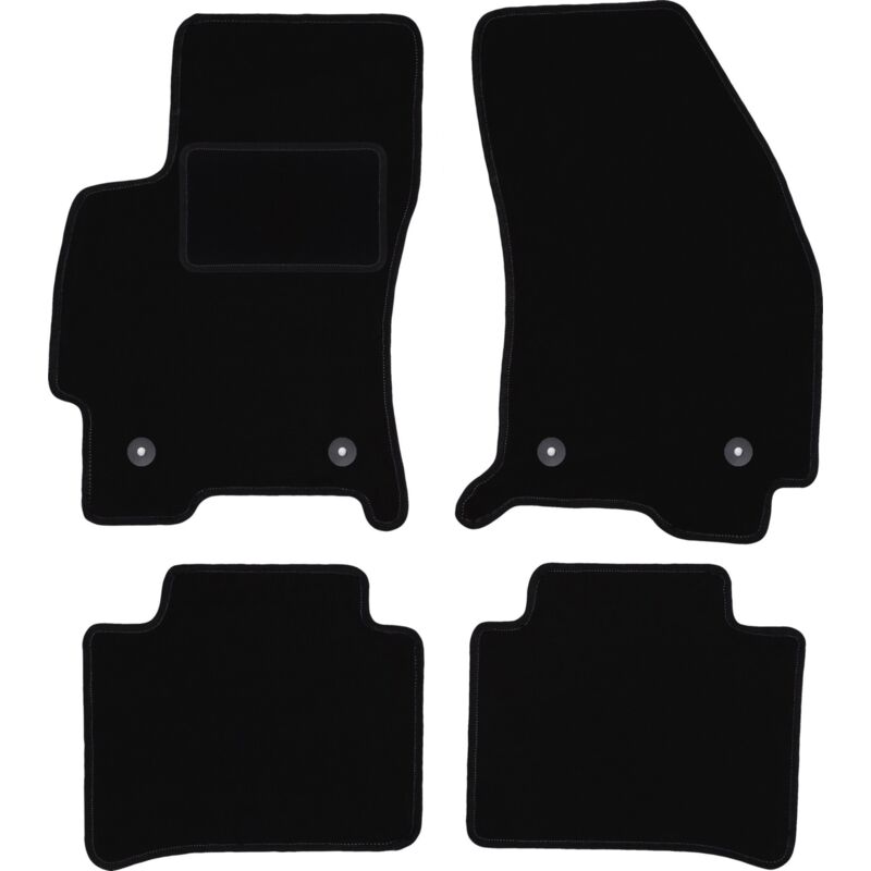 Tapis en velours noir pour : Ford Mondeo MK3 break, liftback, berline (2001-2007)