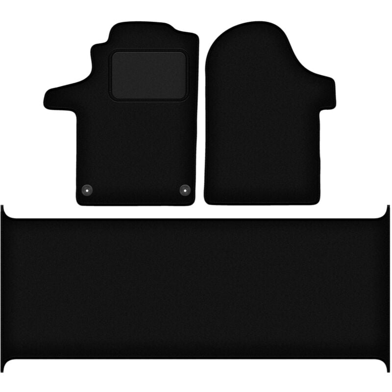 Tapis en velours noir pour fourgonnette Mercedes Vito W447 (2014-)